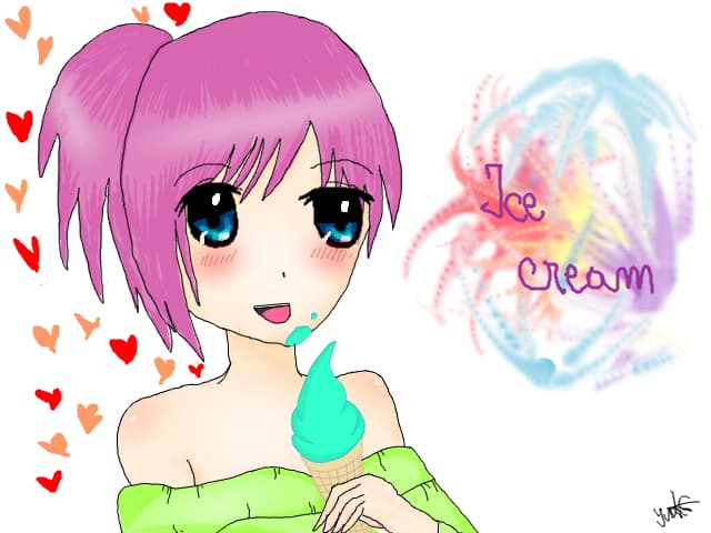 anime gurls - luv Ice-cream!