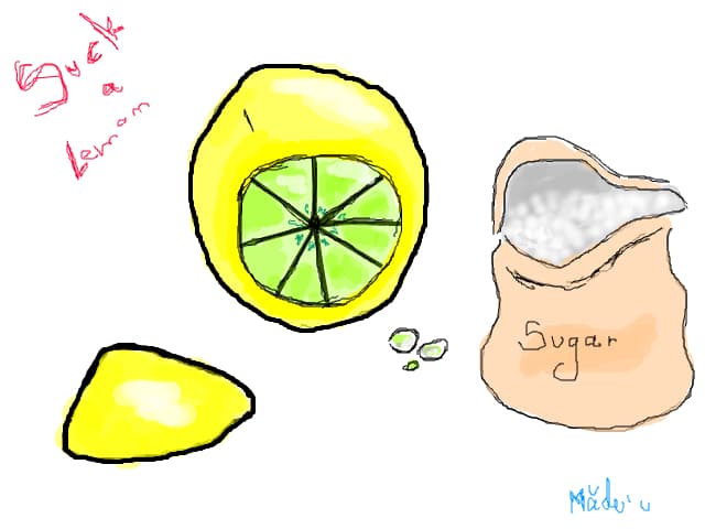 lemon and sugar
