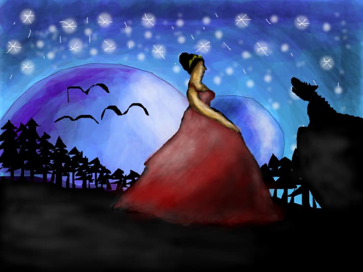 Lady in night