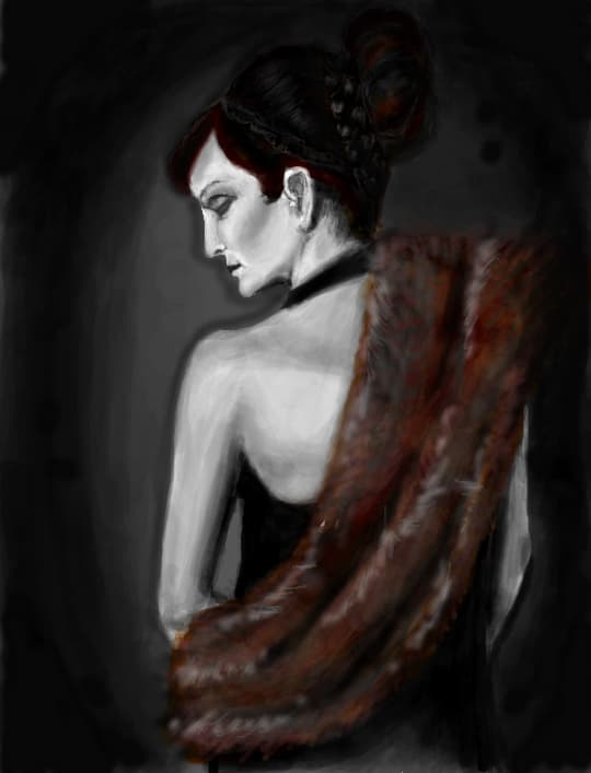 lady with furs