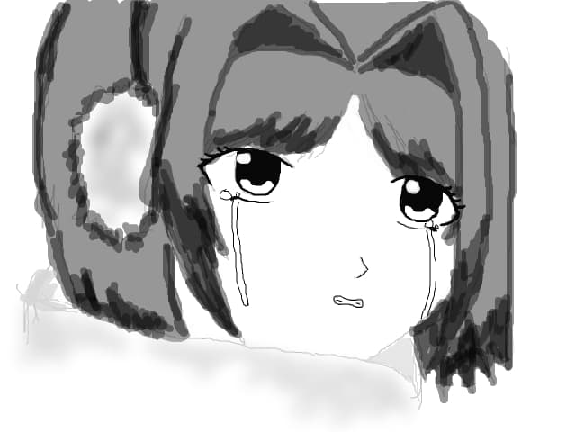 anime girl cry