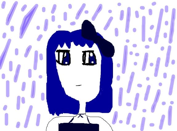 blue anime girl