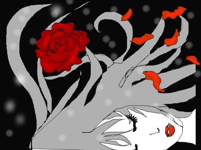 Rose in the night
