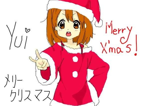 Yui Hirasawa~ Merii Kurisumasu,minna !