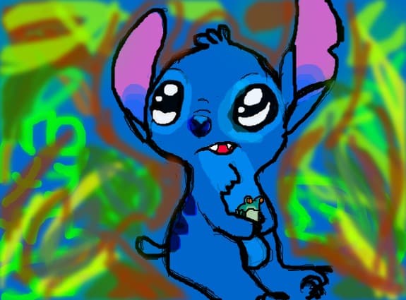 stitch and frog
