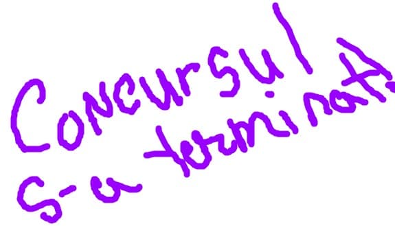 Concursul s-a terminat!
