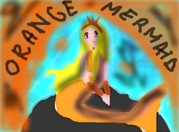 a orange mermaid