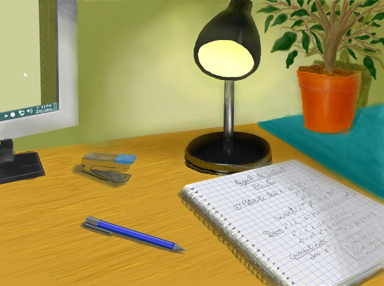Late night studying
