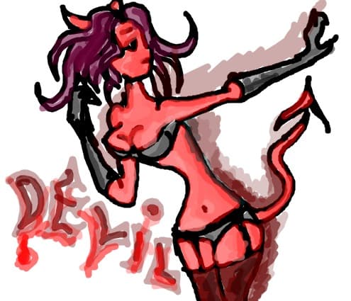 Desen 14025 modificat:devil girl
