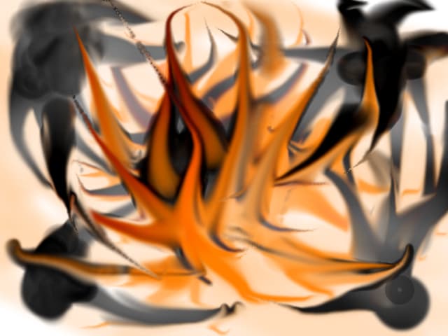 Black and orange
