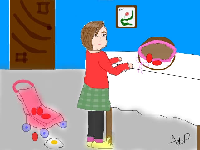 Girl in the kitchen