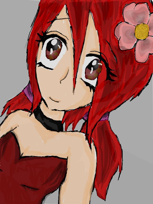 Fata cu o floare in par =]]