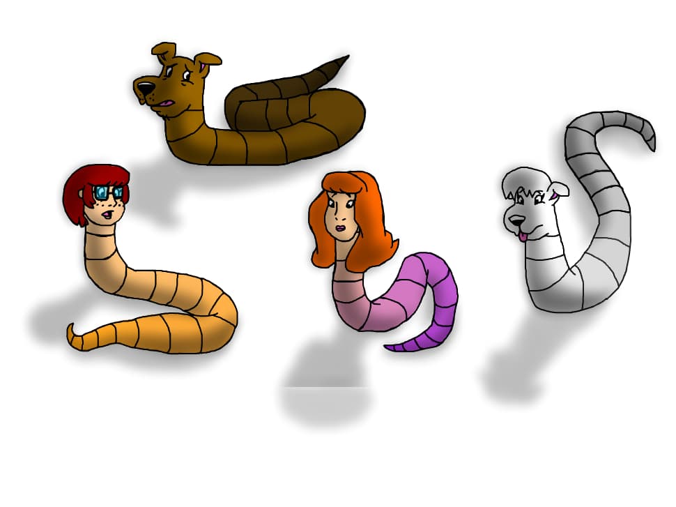 Velma,Daphne,Scooby-Doo si Jenny-Dee...rame?