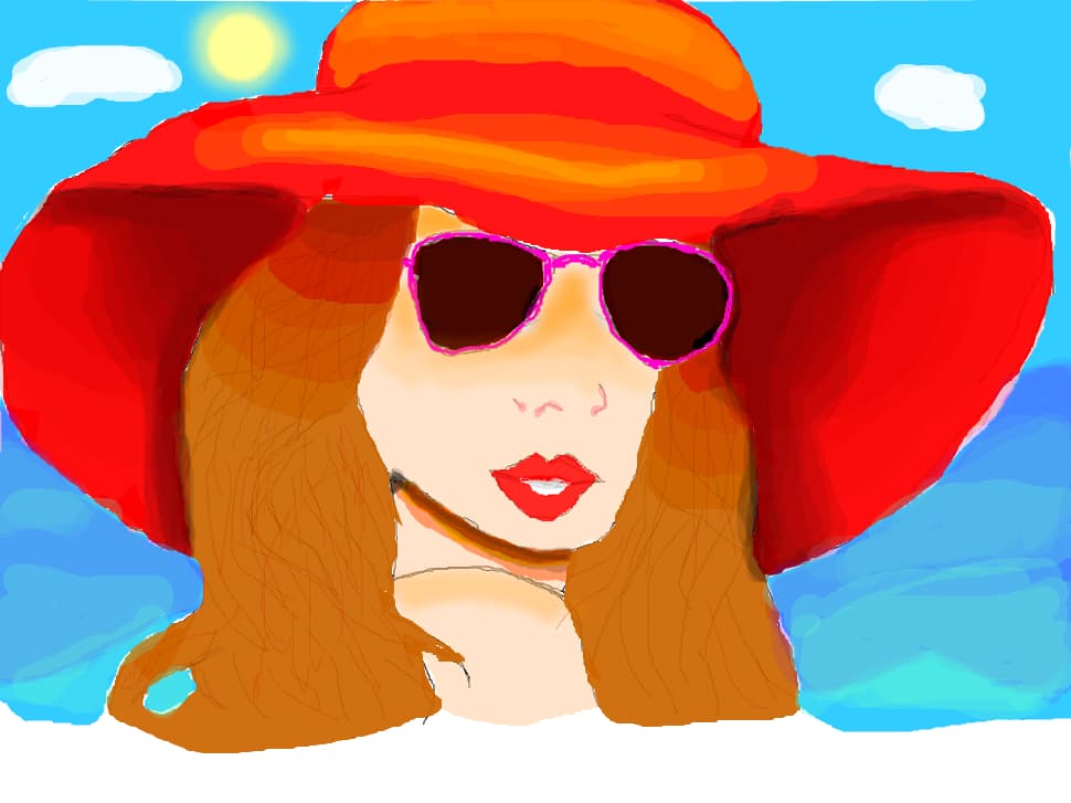 A GIRL AT THE BEACH