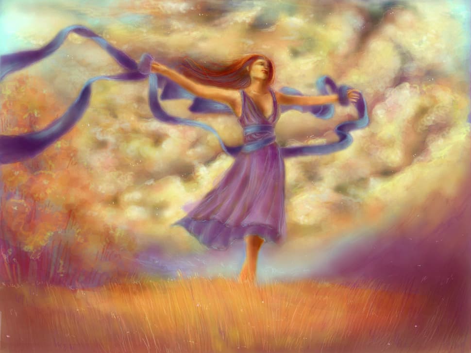 The girl with ribbons