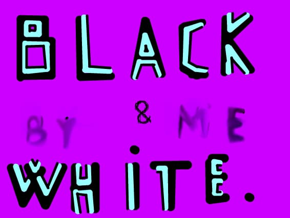 black and white