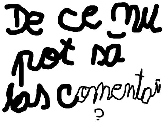 De ce nu pot sa las comentari?