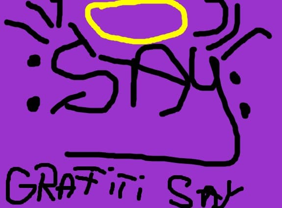 Graffiti say tag