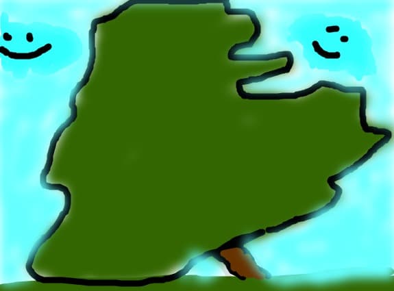 copac cu nori zambitori