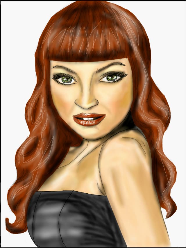 pin up girl redhead