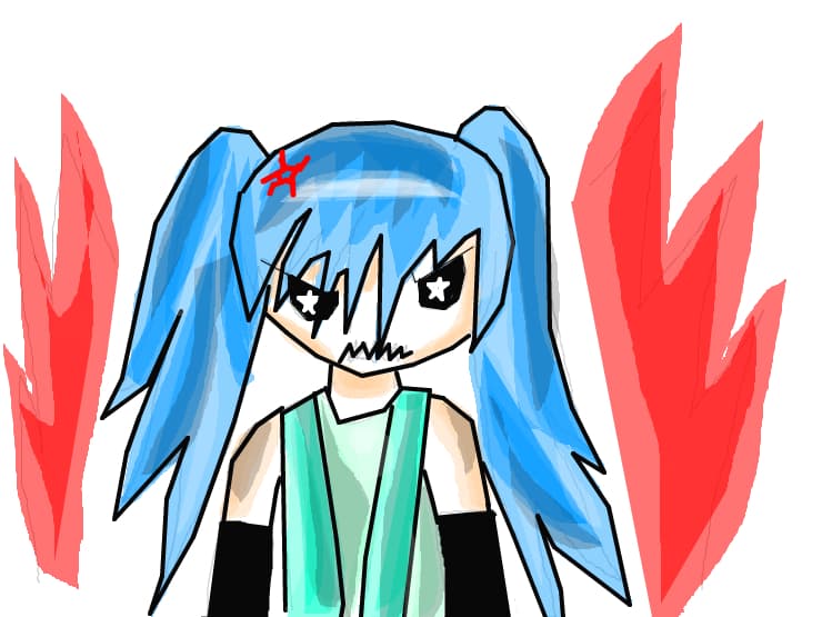 Angry :3 blue girl ^w^
