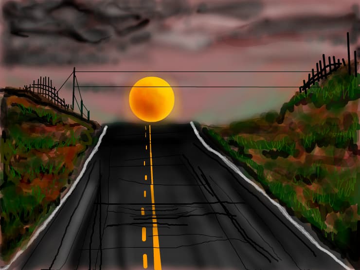 yellow moon