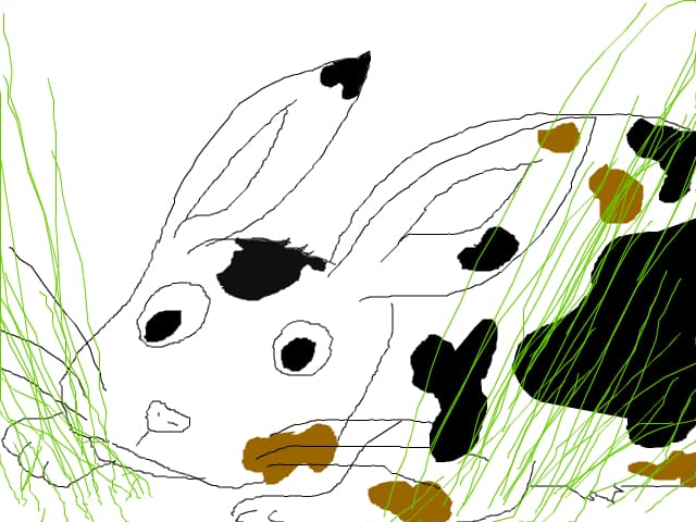 Iepurele prin iarba
