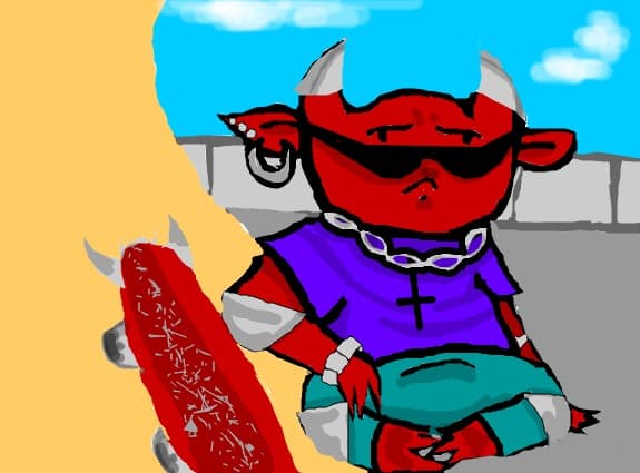 dracusor argintiu skater smecher :)))