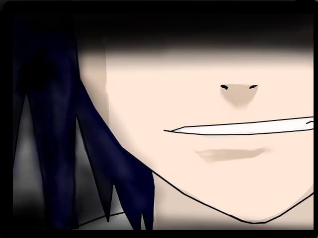 sasuke evil smirk