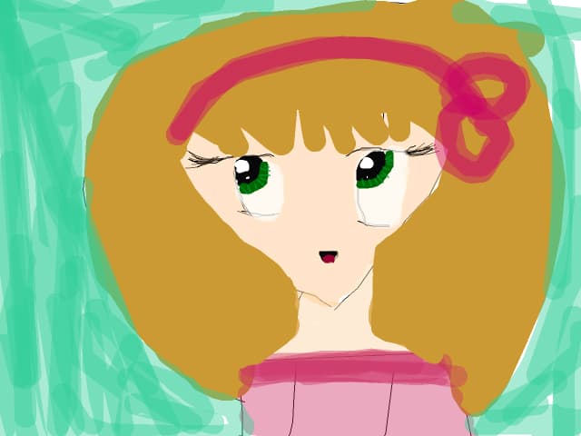 Anime pink girl