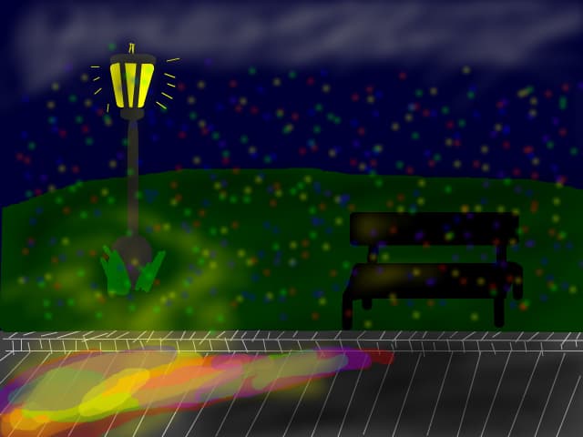 Rainbow rain