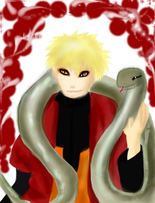 Naruto and a snake