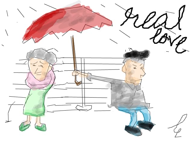 Iubirea , este atunci cand aveti grija unul de celalalt.. chiar daca sunteti certati :)