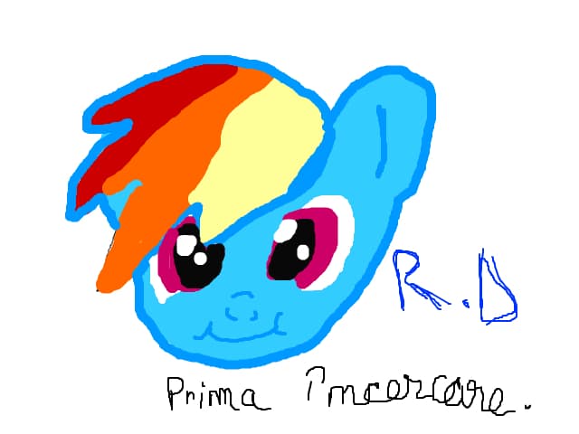 Prima mea incercare in al face pe Rainbow Dash