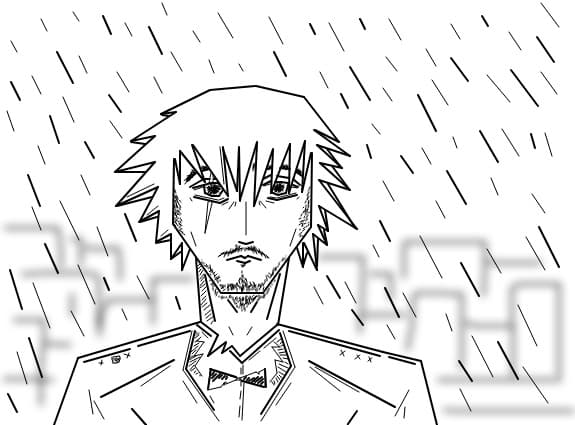 Poor gentelman in the rain