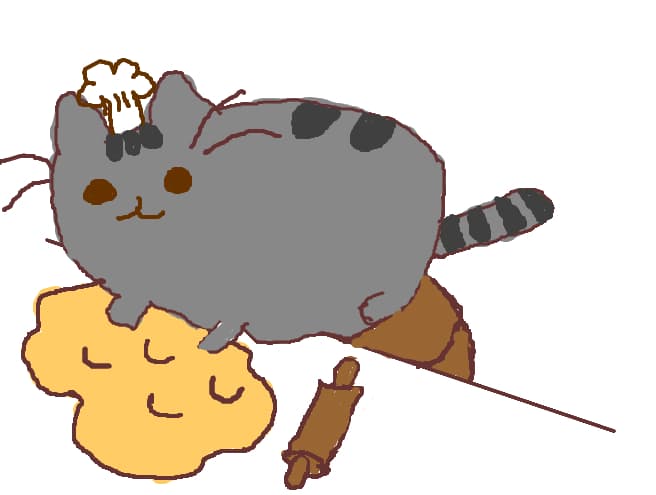 Pusheen c are face pizza