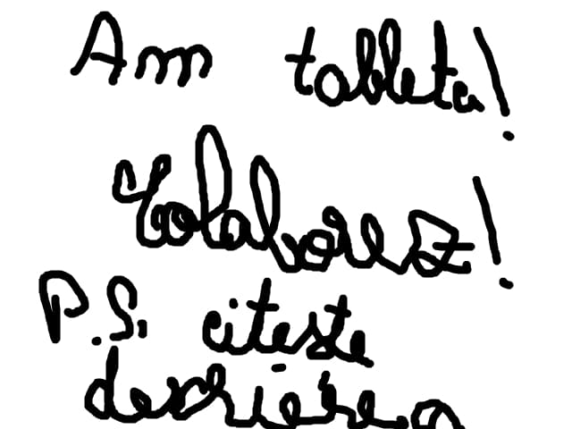 acest desen nu e facut cu tableta...autoportretul meu e facut cu tableta