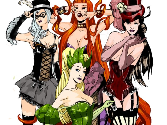 Black Cat, Medusa,Satana and Amora