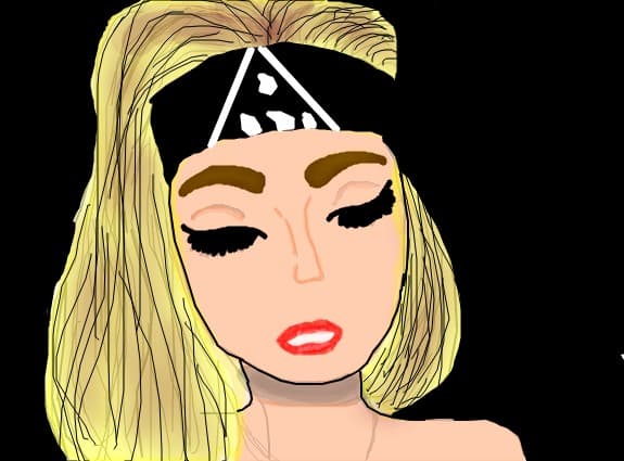 am incercat sa o desenez pe Gaga :3