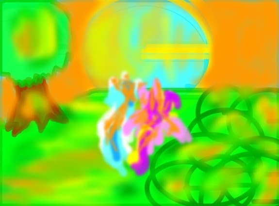 La apus de soare cu Shining Armor &amp; Princess Cadence.