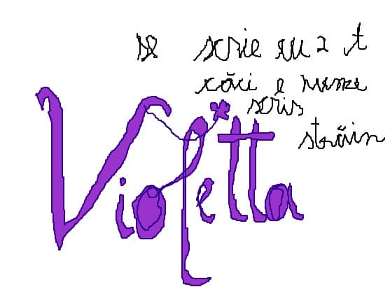 cum se scrie violetta