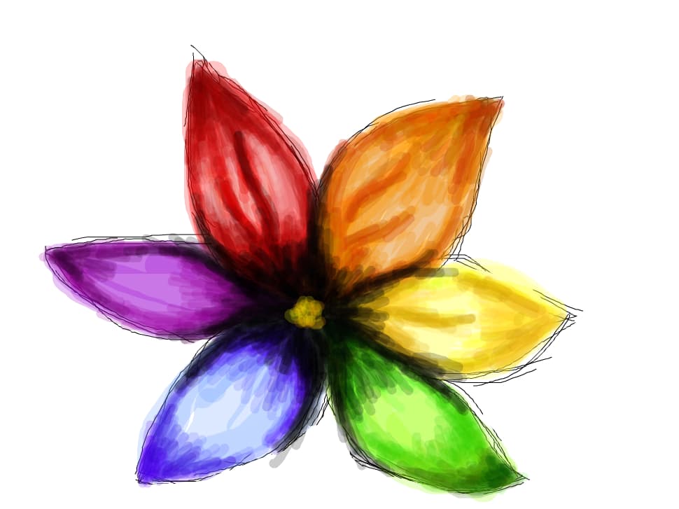 floare curcubeu :)