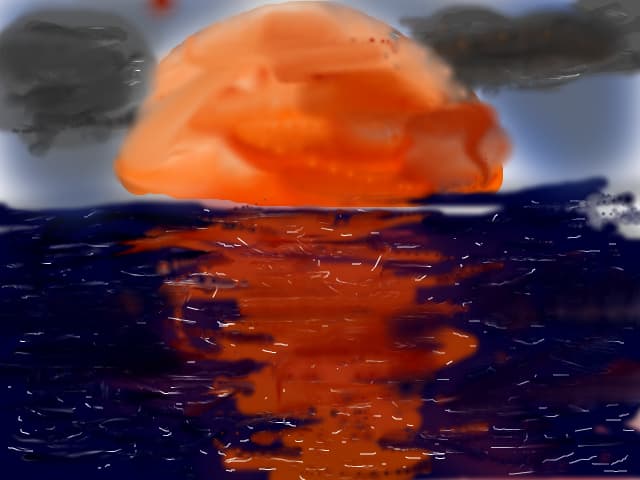 apus de soare in ocean
