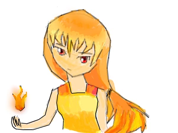 Fire Anime Girl