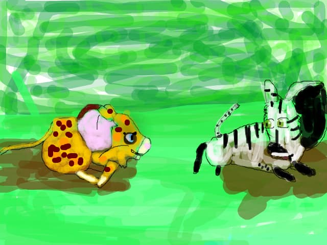 Leopard and Zebra furs