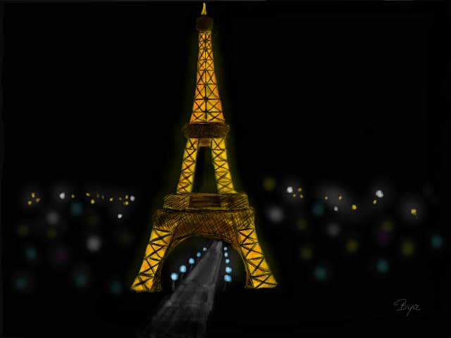 Turnul Eiffel noaptea