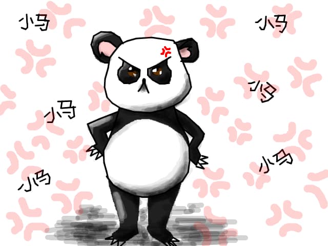 Panda got fed up with ponies