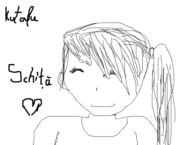 O schita cu o fata.