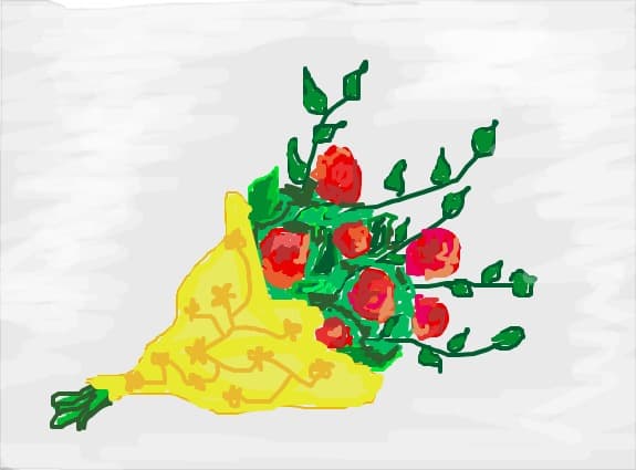 Desen 19969 modificat:buchet de trandafiri