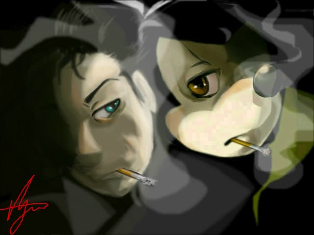 Mickey Mouse and Mickey Ryan